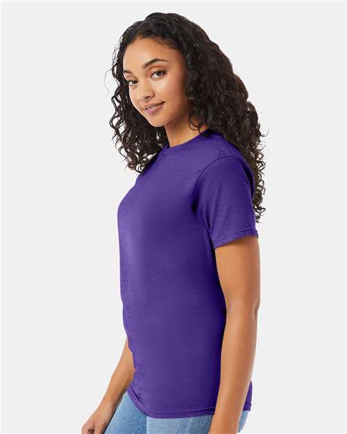 Hanes 5280 Essential-T T-Shirt - Purple - model side