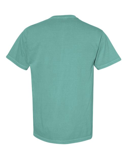 Comfort Colors 6030 Unisex Garment-Dyed Heavyweight Pocket T-Shirt - Seafoam - back