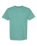 Comfort Colors 6030 Unisex Garment-Dyed Heavyweight Pocket T-Shirt - Seafoam - front