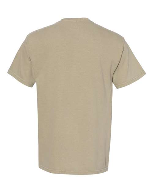 Comfort Colors 6030 Unisex Garment-Dyed Heavyweight Pocket T-Shirt - Khaki - back