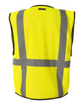 Kishigo 1191-1192 Unisex Economy Mesh 6-Pocket Vest - Lime - back