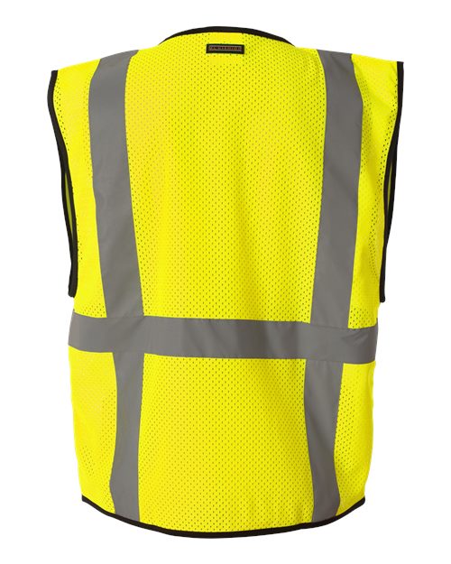 Kishigo 1191-1192 Unisex Economy Mesh 6-Pocket Vest - Lime - back