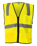 Kishigo 1191-1192 Unisex Economy Mesh 6-Pocket Vest - Lime - front