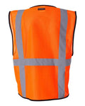 Kishigo 1191-1192 Unisex Economy Mesh 6-Pocket Vest - Orange - back