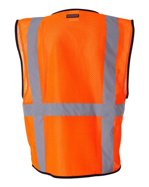 Kishigo 1191-1192 Unisex Economy Mesh 6-Pocket Vest - Orange - back