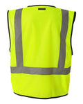Kishigo 1193-1194 Unisex Economy Single Pocket Hook-and-Loop Mesh Vest - Lime - back