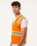 Kishigo 1195-1196 Unisex Ultra-Cool Multi-Pocket Vest - Orange - model side