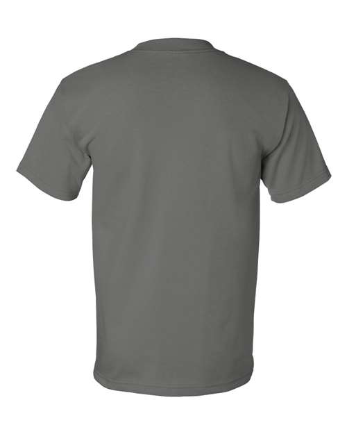 Bayside 5100 Unisex USA-Made Heavyweight T-Shirt - Charcoal - back