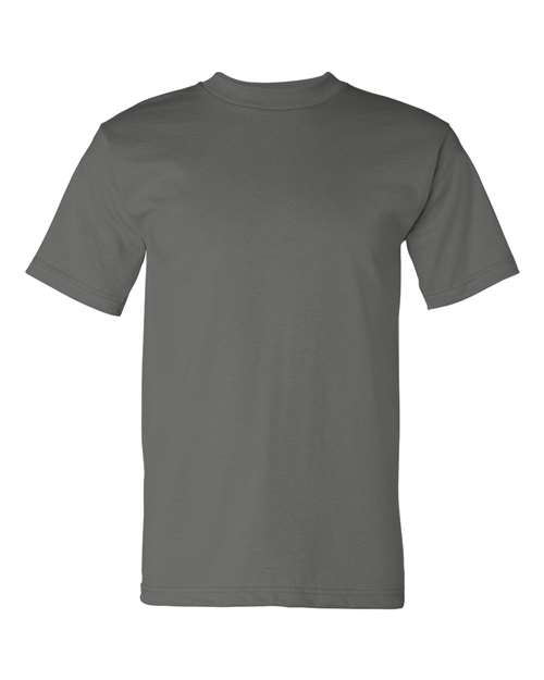 Bayside 5100 Unisex USA-Made Heavyweight T-Shirt - Charcoal - front