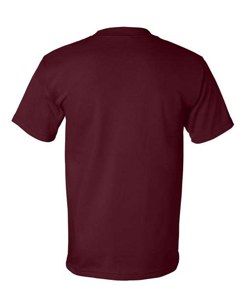 Bayside 5100 Unisex USA-Made Heavyweight T-Shirt - Burgundy - back