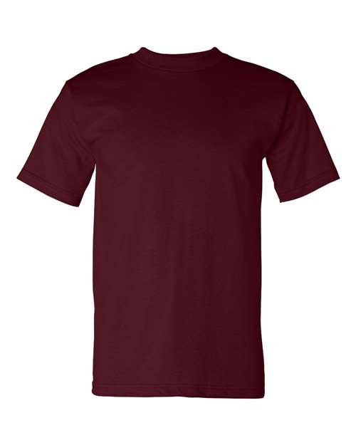 Bayside 5100 Unisex USA-Made Heavyweight T-Shirt - Burgundy - front