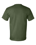 Bayside 5100 Unisex USA-Made Heavyweight T-Shirt - Army - back