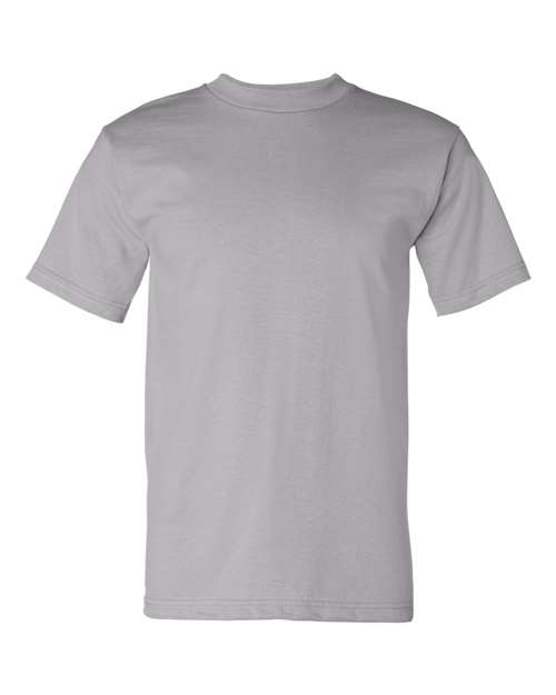Bayside 5100 Unisex USA-Made Heavyweight T-Shirt - Silver - front
