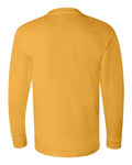 Bayside 6100 Unisex USA-Made Long Sleeve T-Shirt - Gold - back