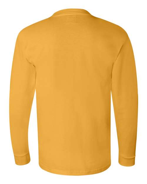 Bayside 6100 Unisex USA-Made Long Sleeve T-Shirt - Gold - back