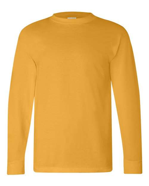 Bayside 6100 Unisex USA-Made Long Sleeve T-Shirt - Gold - front