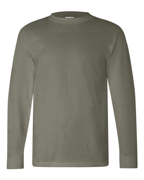 Bayside 6100 Unisex USA-Made Long Sleeve T-Shirt - Safari - front