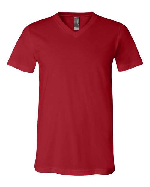 Bella + Canvas 3005 Jersey V-Neck Tee - Canvas Red - front
