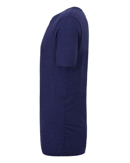 Bella+Canvas 3413 Unisex Triblend Short Sleeve Tee - Navy Triblend - side