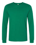 Bella+Canvas 3501 Unisex Jersey Long Sleeve Tee - Kelly - flat front