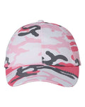 Valucap VC300A Bio-Washed Classic Dad Hat - Pink Camo - front
