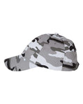 Valucap VC300A Bio-Washed Classic Dad Hat - Grey Camo - side