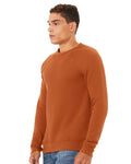 BELLA + CANVAS 3901 Unisex Sponge Fleece Raglan Crewneck Sweatshirt - Autumn - model side