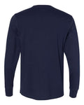 BELLA + CANVAS 3150 Men's Jersey Henley - Navy - back