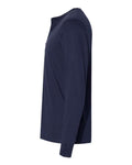 BELLA + CANVAS 3150 Men's Jersey Henley - Navy - side