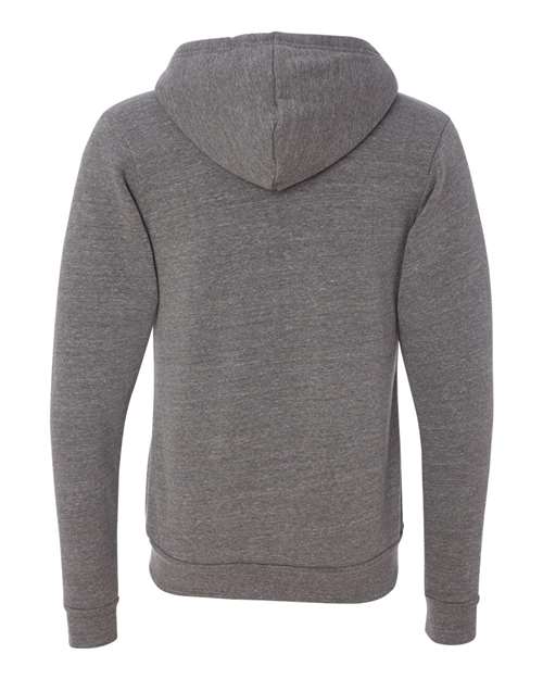 BELLA + CANVAS 3909 Unisex Triblend Sponge Fleece Full-Zip Hoodie Sweatshirt - Grey Triblend - back