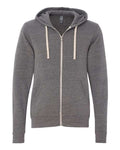 BELLA + CANVAS 3909 Unisex Triblend Sponge Fleece Full-Zip Hoodie Sweatshirt - Grey Triblend - front