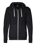 BELLA + CANVAS 3909 Unisex Triblend Sponge Fleece Full-Zip Hoodie Sweatshirt - Solid Black Triblend - front