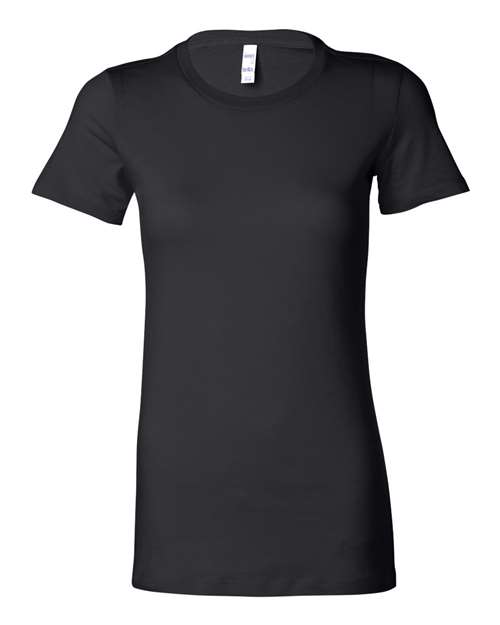 Bella + Canvas 6004 Women's Slim Fit Tee - Black - front