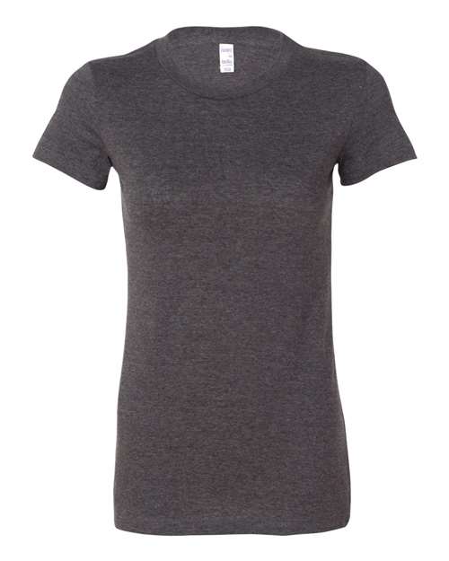 Bella + Canvas 6004 Women's Slim Fit Tee - Dark Grey Heather - front
