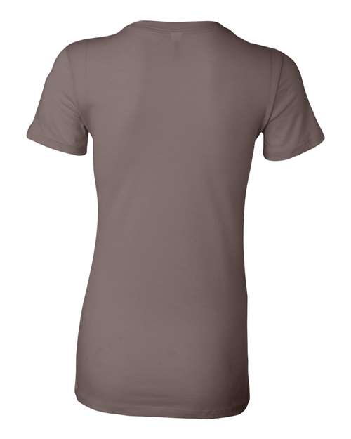 Bella + Canvas 6004 Women's Slim Fit Tee - Pebble Brown - back