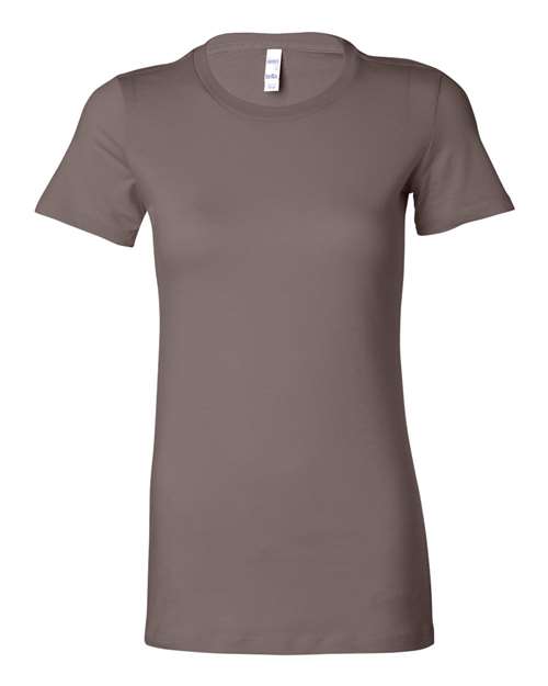 Bella + Canvas 6004 Women's Slim Fit Tee - Pebble Brown - front