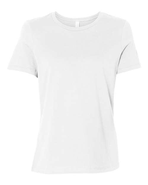 BELLA + CANVAS 6400 Women’s Relaxed Jersey Tee - White - front