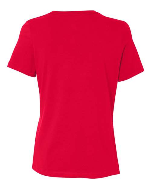 BELLA + CANVAS 6400 Women’s Relaxed Jersey Tee - Red - back