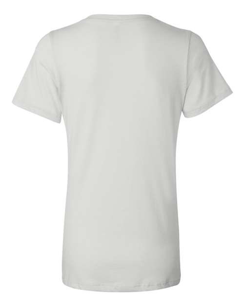 BELLA + CANVAS 6405 Women’s Relaxed Jersey V-Neck Tee - White - back