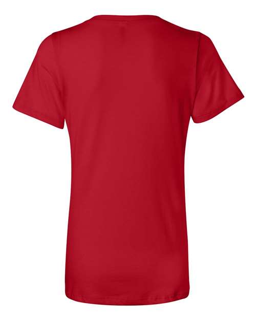 BELLA + CANVAS 6405 Women’s Relaxed Jersey V-Neck Tee - Red - back