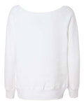 BELLA + CANVAS 7501 Women’s Sponge Fleece Wide Neck Sweatshirt - Solid White Triblend - back