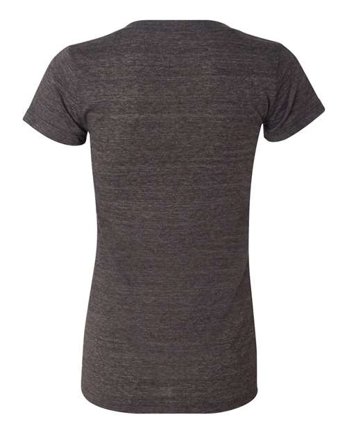 BELLA + CANVAS 8435 Women’s Triblend Deep V-Neck Tee - Charcoal Black Triblend - back