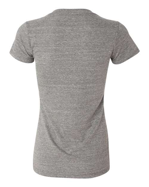BELLA + CANVAS 8435 Women’s Triblend Deep V-Neck Tee - Grey Triblend - back