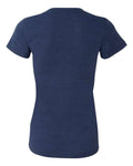 BELLA + CANVAS 8435 Women’s Triblend Deep V-Neck Tee - Navy Triblend - back