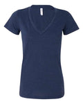 BELLA + CANVAS 8435 Women’s Triblend Deep V-Neck Tee - Navy Triblend - front