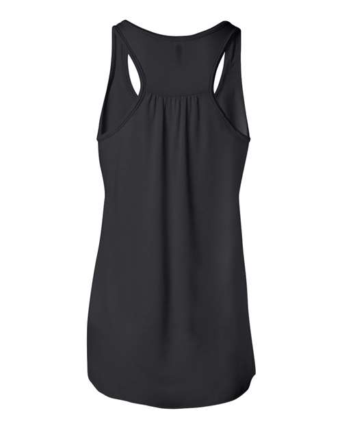 BELLA + CANVAS 8800 Women's Flowy Racerback Tank - Black - back