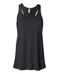 BELLA + CANVAS 8800 Women's Flowy Racerback Tank - Black - front