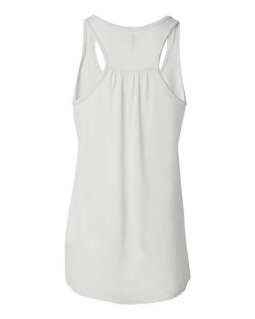 BELLA + CANVAS 8800 Women's Flowy Racerback Tank - White - back