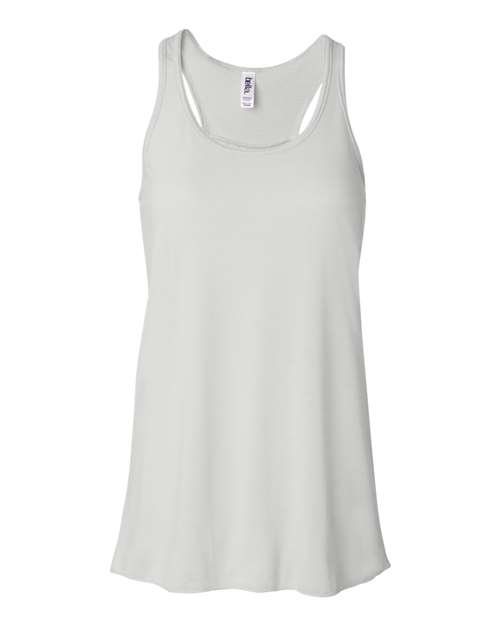 BELLA + CANVAS 8800 Women's Flowy Racerback Tank - White - front