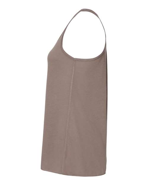 BELLA + CANVAS 8800 Women's Flowy Racerback Tank - Pebble Brown - side